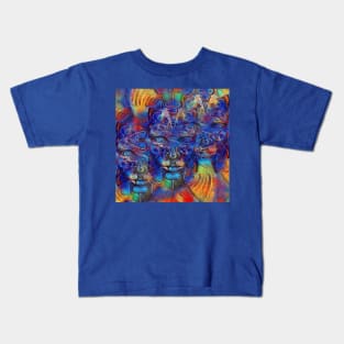 Abstract fractal faces Kids T-Shirt